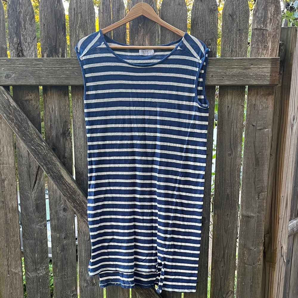Velvet by Graham and Spencer Striped T shirt Dress